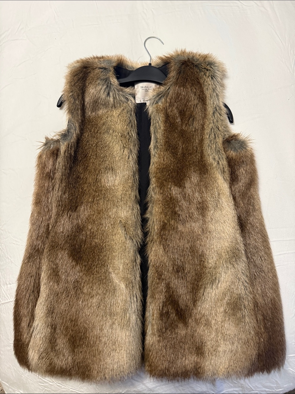 Zara Brown Faux Fur Vest